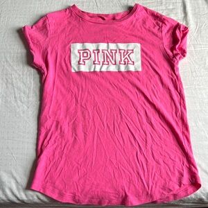 bubblegum pink Victoria’s Secret PINK brand cuffed sleeve t-shirt XS